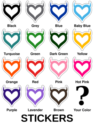 Heart With Horns Stickers